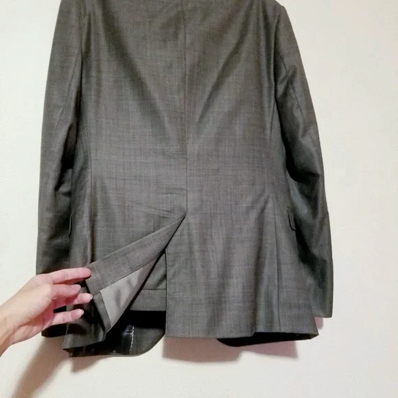 Express Gray Suit (blazer&pants) Matching Photographer & Producer Wool Blend Set - Picture 5 of 12